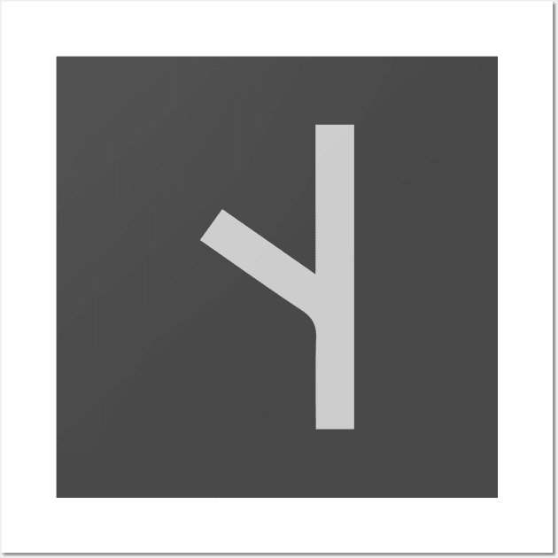 𐰭 - Letter NG - Old Turkic Alphabet Wall Art by ohmybach